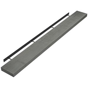 Mensola Rustica Grigia in Legno di Abete, Sospesa a Parete, 72 Pollici - Product Image 1