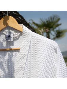 Jubah Mandi Katun Spa Hotel Berkualitas Tinggi, Jubah Mandi Flanel <span class=keywords><strong>Waffle</strong></span> Solid untuk Pria Wanita, Pakaian Tidur - Product Image 2