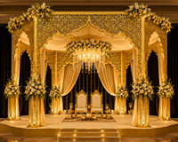 Panel de Fondo Metálico Ajustable, Ligero y Moderno, en Color Personalizado, Juego de 3 Soportes para Arco de Boda, Decoración para Eventos y Fiestas