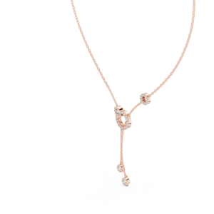 Collier en or rose avec pendentif multi-breloques en diamant, bijoux pour femmes, cadeau d'anniversaire ou de mariage - Product Image 2