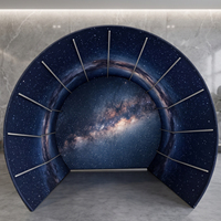 Cabine Photo 360° - Structure en Tissu Tendu Imprimé Personnalisé, Tunnel Vidéo 360° avec Lumières LED, 9x7,5 pi en Alliage d'Aluminium pour Anniversaire