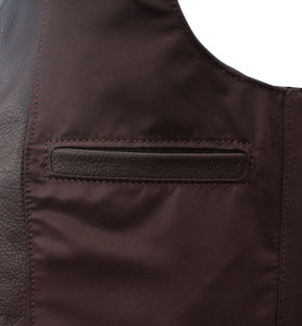 Mens Leather Biker Vest Classic Sleeveless Motorcycle Style Casual Fashion Outerwear Custom Logo Size Wholesale - Product Image 6