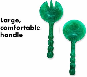 Resin handle spoon resin handle fork durable <b>salad</b> server lightweight serving utensils Eco friendly serve ware festive tableware - Product Image 3