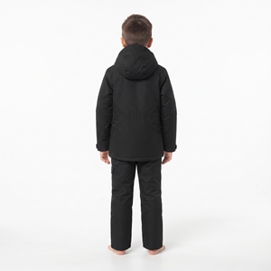 Ensemble veste et pantalon de ski pour garçons HAWK EYE, imperméable, à capuche, vêtements de neige, isolation synthétique, noir, vêtements d'extérieur - Product Image 4