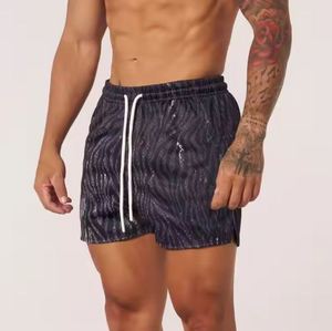 กางเกงขาสั้นตาข่ายแบบใหม่สำหรับผู้ชาย กางเกงขาสั้นตาข่ายตะเข็บภายใน ระบายอากาศได้ดี ลายงู กางเกงขาสั้นตาข่ายผู้ชาย - Product Image 2