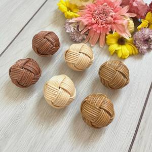 Accesorios para muebles de interior, cajón de pomo de ratán natural, pomos de manija de mimbre modernos para puertas de armarios de ducha - Product Image 5