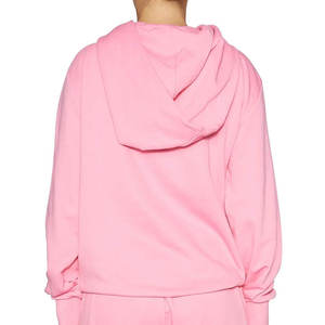 Custom Wholesale Women's Oversized Pink Hoodie Heavyweight Cotton Fleece <b>Plain</b> Unisex Drop Shoulder Pullover <b>Sweatshirt</b> - Product Image 6