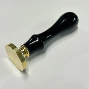 Timbres ronds en laiton noir de 30 mm les plus vendus avec manche en bois d'érable pour cartes de vœux faites à la main et scrapbooking - Product Image 1