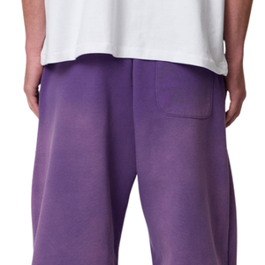 Pantalon en molleton délavé pour homme, coupe ample, jambe large, taille à cordon, ourlet ouvert, style streetwear, fabricant OEM, fournisseur en gros - Product Image 4