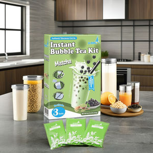 Alody Instant Bubble <b>Tea</b> Kit with Tapioca Balls and Matcha Flavored <b>Powder</b> No Additives Natural Color 3 Sets/Box - Product Image 2