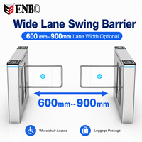 Barrière pivotante de contrôle d'accès avec reconnaissance faciale, compatible RFID et QR, contact sec, en acier inoxydable 304, protection IP68