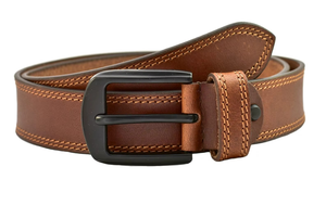 Ceinture en cuir sur mesure pour homme, ceintures en cuir véritable à double couture, boucle de haute qualité, 100% cuir - Product Image 3
