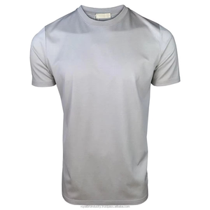 Premium mercerisé régulier hommes t-shirt coton mercerisé de haute qualité hommes T-shirts usine logo personnalisé en gros t-shirts - Product Image 2