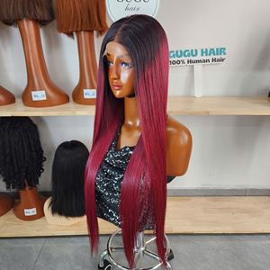 Hot Supplier 100% Vietnamese Human Hair Front <b>Lace</b> <b>Wig</b> Straight Ombre Pink Color 8-30 Inch Natural Hairline - Product Image 3