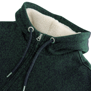 Textured Borg Lined Zip Up Hoodie <b>Mens</b> <b>Sherpa</b> <b>Fleece</b> Hooded Jacket Warm Winter Casual Wear Full Zip Textured Outerwear - Product Image 4