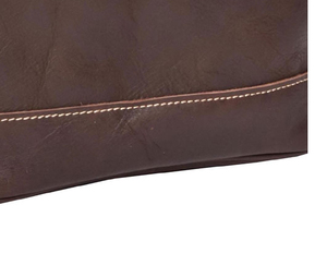 Genuine <b>Leather</b> <b>Toiletry</b> <b>Bag</b> Medium Size Zipper Closure Classic Style Soft Handle Durable Cosmetic Case - Product Image 5
