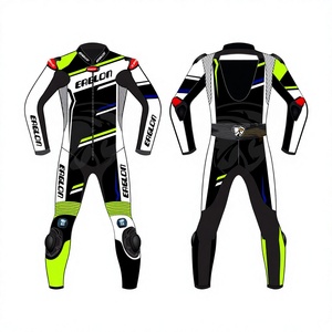 Traje de Motociclismo Personalizado para Hombre, de Cuero Vacuno/Canguro, para Pista, de Una Pieza, con Protección OEM CE - Product Image 1