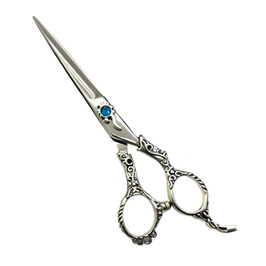 Professional Straight Hair Dressing Scissors Fancy Stainless Steel Precision Cutting Right-Handed Custom Handle Salon - Product Image 1