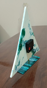 Handmade Resin Triangle Art Deco Desk <b>Clock</b> with Quartz <b>Movement</b> for Office & Living Room High Quality by the FASHION CRAFT - Product Image 5