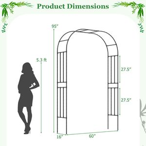 Arco da Giardino in Metallo per Piante Rampicanti, Ideale per Viti e Fiori - Product Image 6