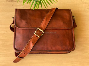 Nouveau cuir de chèvre véritable élégant Vintage marron véritable cuir de chèvre Messenger rabat sac à main pour été hiver printemps automne - Product Image 3
