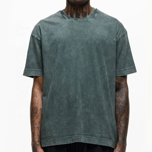 Wholesale <b>Men</b> Hip Hop Acid Wash T <b>Shirt</b> Cotton Streetwear Vintage Custom Logo Printed Washed Fashion T <b>Shirts</b> - Product Image 2