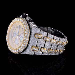 Reloj de Pulsera de Lujo con Incrustaciones de Moissanita VVS1 en Plata de Ley 925, Automático, Hecho a Mano, Analógico, Vintage, Cuadrado, Edición Limitada Eta - Product Image 4