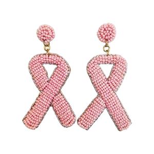 ต่างหูปักมือประดับลูกปัด ดีไซน์ใหม่ ต่างหูทรงกลม ต่างหูผู้หญิงแบบโอเวอร์ไซส์ - Product Image 1