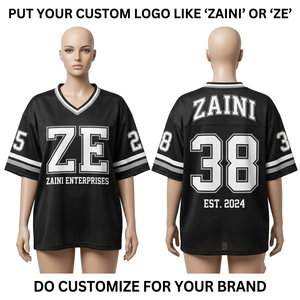 Camiseta de Fútbol Deportiva Premium de Malla de 220 g/m², Diseño de Paneles en Blanco y Negro, Bordado Personalizado, Logotipo con Impresión Digital, Manga Corta de Verano - Product Image 1