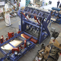 Ligne de production de palettes entièrement automatique à haut rendement, machine à blocs de palettes en bois / cloueur / ligne d'assemblage pour usine