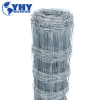 Malla de Alambre Galvanizado de 12.5 Gauge y 47 Pulgadas x 330 Pies con Junta Articulada para Cercas de Campo, Ganado, Ovejas, Cabras y Granjas
