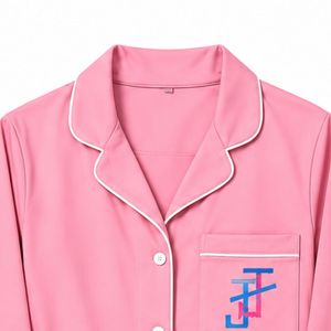 Conjunto de Pijama Personalizado para Mujer, Estilo Jack and Jill, Suave, de Manga Larga, con Botones, Dos Piezas, Top y Pantalones, Ropa de Dormir Cómoda para Damas - Product Image 6