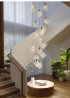 Lustre LED ovale moderne de luxe, abat-jour en verre, blanc chaud 3500K, angle de faisceau 45°, pour salon, escalier, salle à manger