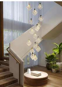 Décorations modernes pour salon, villa, lustre de luxe, lustre minimaliste pour escalier, lampe de salle à manger, lustre LED - Product Image 2