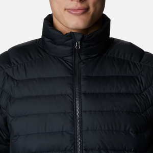 Men's Black Canvas <b>Camouflage</b> Puffer Jacket Sherpa Hooded Front Print Stand Collar Zipper Closure Casual Winter Regular Fit - Product Image 3