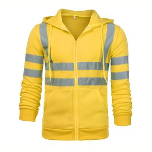Ropa de Seguridad Reflectante de Alta Visibilidad, Sudadera con Cremallera, Tela de Alta Calidad, Ropa de Trabajo de Seguridad para Hombre, Sudaderas con Cremallera - Product Image 5