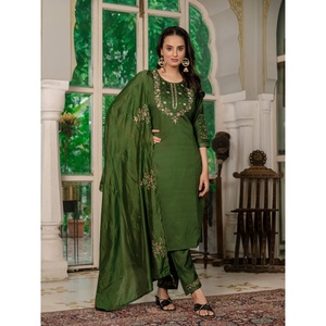 Ensemble élégant pour femmes, Kurti, pantalon et dupatta droits - Product Image 3