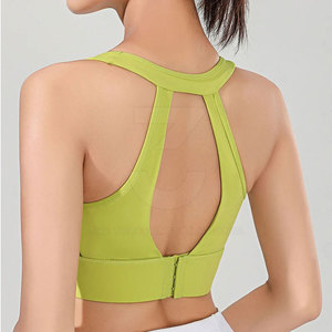 Soutien-gorge de sport moderne et simple à maintien ferme et soutien élevé avec panneau en maille respirante et logo frontal pour la gym et l'usage quotidien - Product Image 2