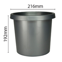 Pot Bunga Plastik Bulat M03 Minimalis Ramah Lingkungan Ringan Putih Perak Hitam untuk Susunan Tanaman Indoor