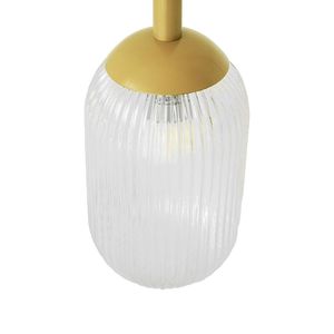 Lampe suspendue Gemma 110 120V en or et transparent, pièce unique, lustre ou lampe suspendue - Product Image 3