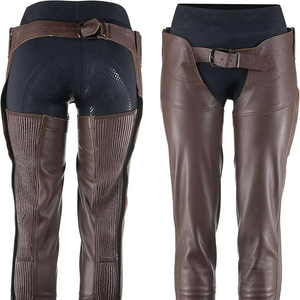 Men's Vintage Cowboy leather <b>Chaps</b> Premium Quality Genuine Leather Breathable Motorcycle <b>Riding</b> <b>Chaps</b> Men - Product Image 1