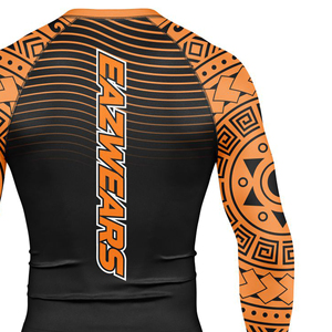 Rashguard de compression MMA pour homme à manches longues, impression par sublimation, tissu Spandex/Polyester, UPF50+, séchage rapide, service OEM - Product Image 4