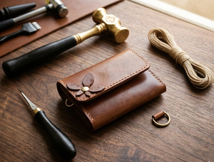 Porte-cartes court en cuir véritable vintage fait main de 4 pouces avec blocage RFID, bouton étanche, porte-cartes de visite et porte-monnaie - Product Image 2