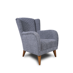 Luxury Modular <b>Bergere</b> Armchair Tufted Upholstered Removable Cover Contemporary Design Wood Legs Accent Home Office Bedroom - Product Image 3