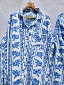 Conjunto de Pijama de Algodón Hecho a Mano con Estampado de Bloques (3 Piezas) - Product Image 3