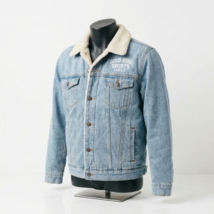 Custom OEM <b>Men's</b> Sherpa Denim <b>Jacket</b> Wholesale Heavyweight Streetwear Denim <b>Jacket</b> for <b>Men</b> - Product Image 3