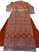 Abaya longue pour femme en polyester respirant avec broderie discrète, style ethnique du Moyen-Orient, pour soirée, hiver/automne/printemps