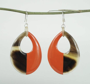 Best Selling New Design Polished Buffalo Horn Earrings for Women Animal Nautical Eco-Friendly Handcrafted Wholesale Price India - Product Image 3