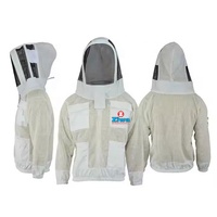OEM Hersteller 3-lagiger belüfteter Bienen anzug aus Poly-Baumwolle Atmungsaktive Imkerei jacke mit Schleier für Imker Arbeits overall