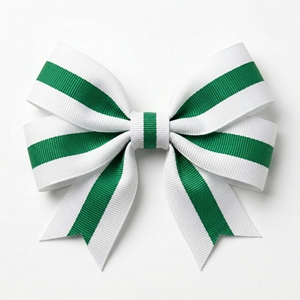 นีลคามัล อินดัสทรีส์ ขายส่งริบบิ้นโกรเกรนสีขาวลายเขียว ริบบิ้นลายเส้นตรงกลาง สำหรับตกแต่งบรรจุภัณฑ์ ประดับเหรียญ และของตกแต่ง - Product Image 3